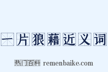 一片狼藉近义词是什么意思的图片